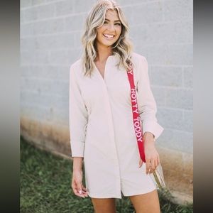 Button Up Side Lace Up Dress